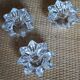 Set of 3 vintage star and flower glass candle holders