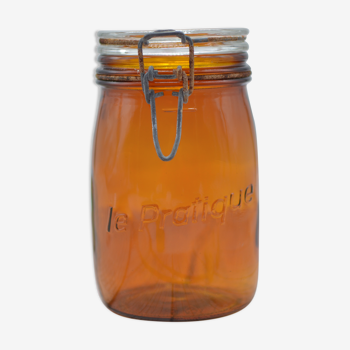 Amber jar the Practical capacity 1 liter