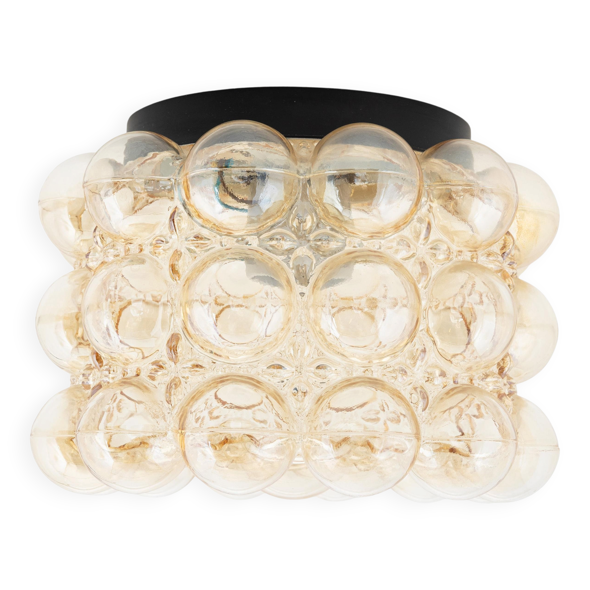Helena Tynell glass ceiling light for Linburg, Germany, 1960.