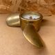 Antique brass propeller with pendulum vintage nautical wall clock