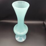 Vase soliflore vintage opaline bleue