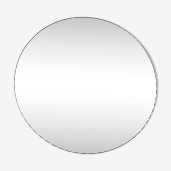 Miroir rond biseauté années 50/60 diamètre 24 cm