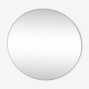 Round mirror beveled years 50/60 diameter 24 cm