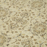 Handwoven wool anatolian beige rug 187 cm x 310 cm