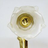 2 19th Century Gilt Bronze Wall Sconces with Molded Glass Globes in the Shape of