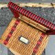 Vintage bread hutch in wicker and scoubidou