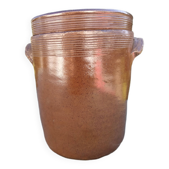 Enamelled stoneware pot.