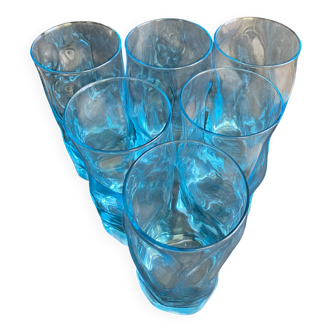 Magnificent set of 6 vintage Bormioli Rocco glasses