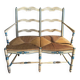 Antique hand-painted Provençal radassier – Straw seat
