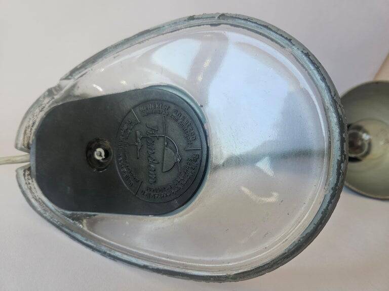 Lampe de bureau industrielle Bauhaus, Marianne Brandt, Kandem, base en verre, années 1930