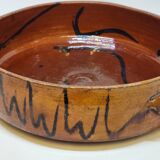 Antique glazed earthenware terrine with black spots, 18th century? 18th century?
