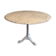 Old round table cast-iron central feet and marble tray 1960