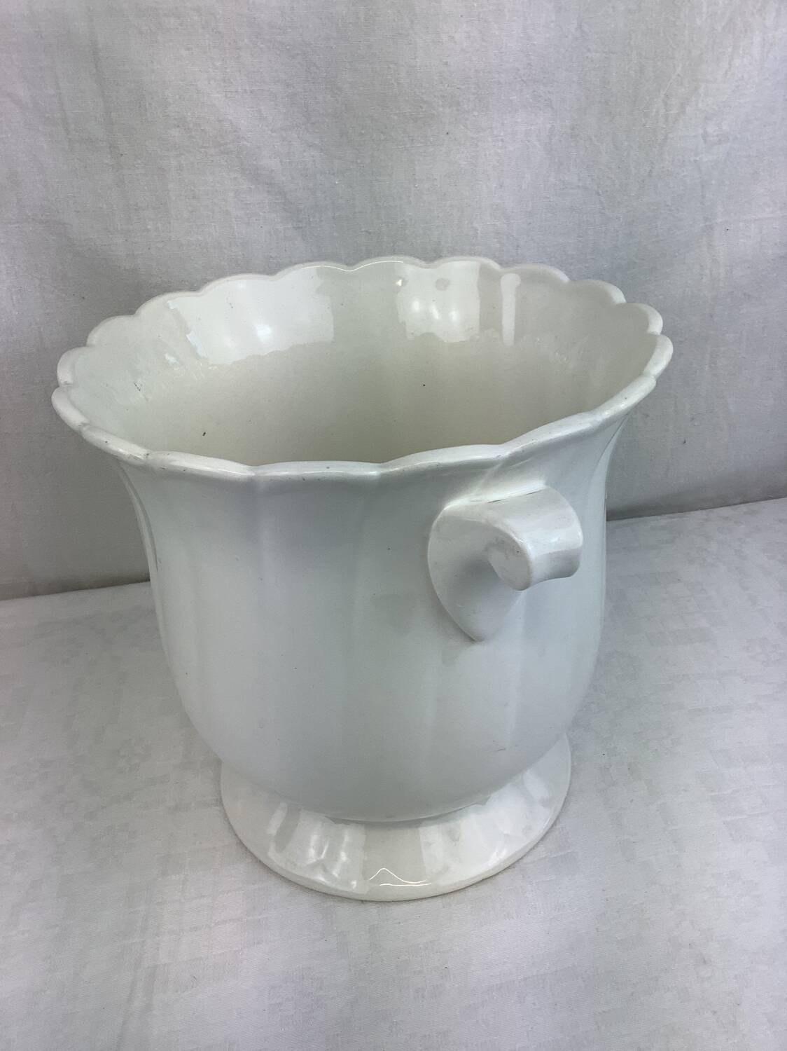 Gien flowerpot or champagne bucket