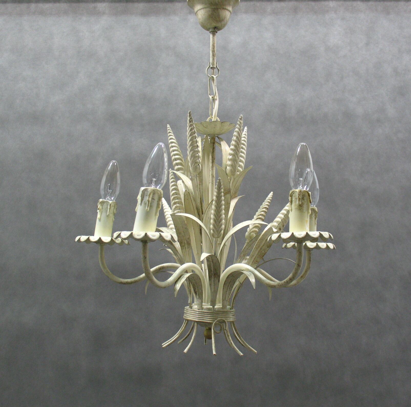 Lustre floral Hollywood Regency, années 1970