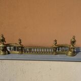 Bronze fireplace bar chenets XIXth