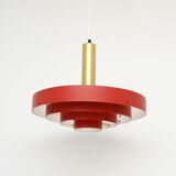 Red Scandinavian lamp, Denmark 1960s