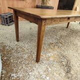 Large solid oak farmhouse table with two drawers 260 cm x 100 cm