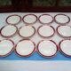 12 Rubis / Digoin dessert plates