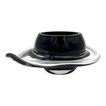 Coupe Vide-Poche Design Verre d'Art Soufflé Signé Ioan Barna