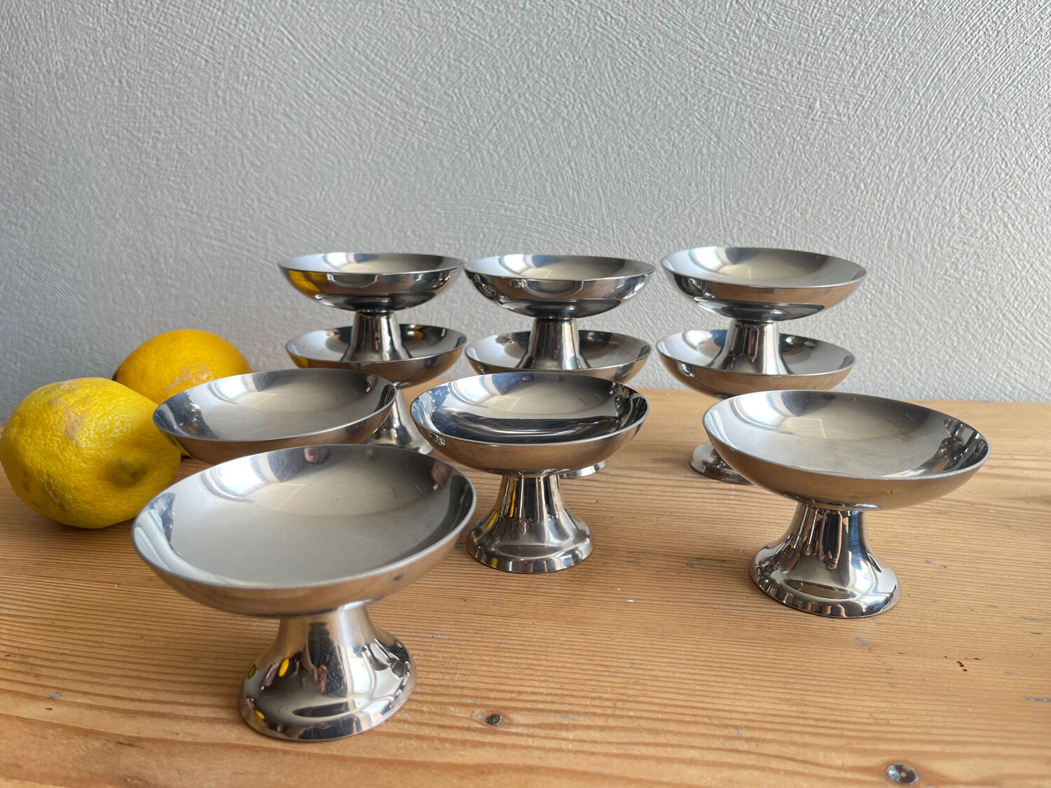 Vintage stainless steel ice cream scoops