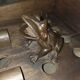 Vintage wooden bistro frog game