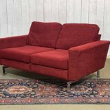 Canapé moderne en tissu et piètement chromé