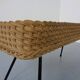 Large German flower planter in rattan and steel, 1950s