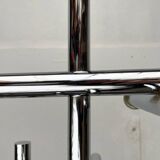 Minimalist chrome ceiling lamp from the mid-century space age by Temde, Switzerland, 1960s.