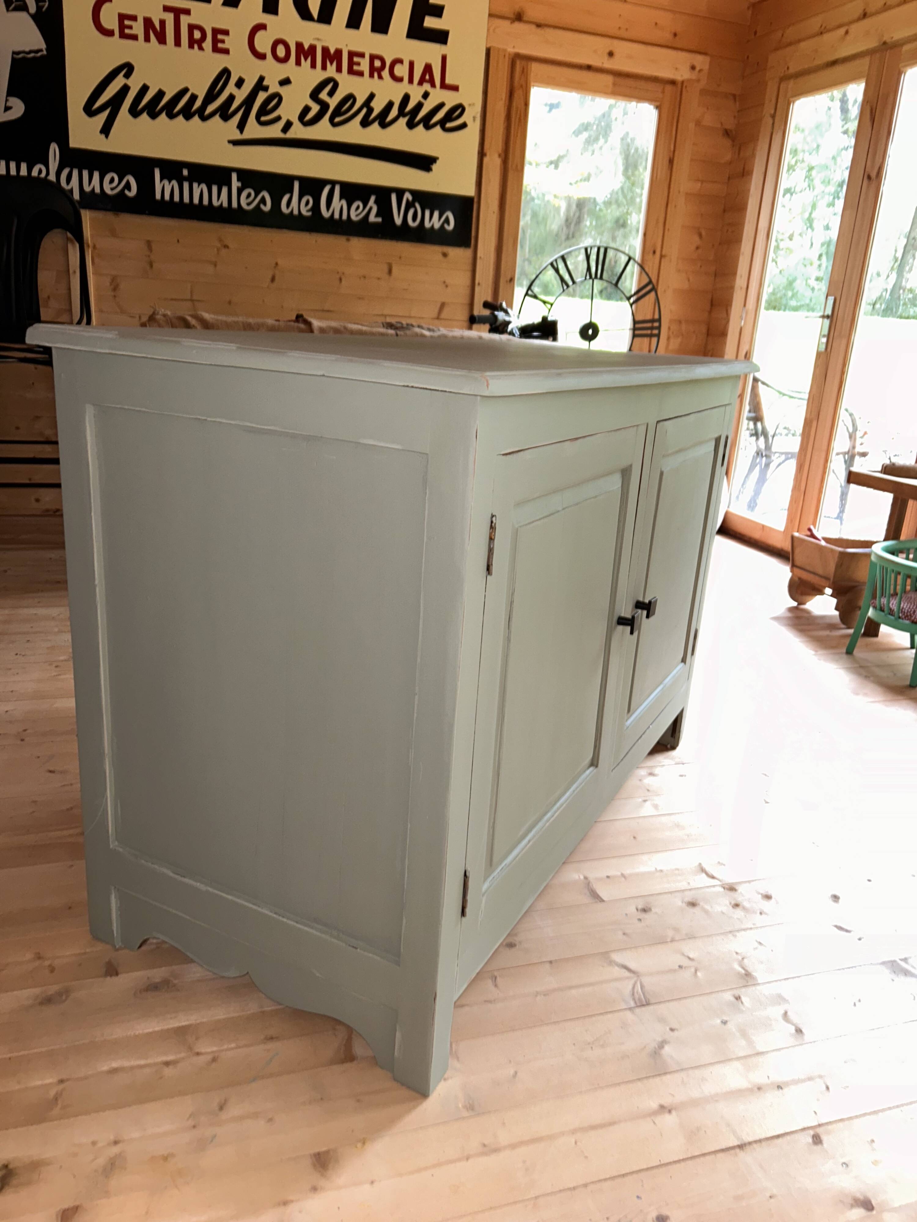 Renovated solid wood sideboard