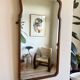 Antique scallop edged wall mirror c.1920-30s