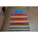 1970s Vintage Turkish Oushak Handmade Wool Cotton Blue Runner Rug  73x131