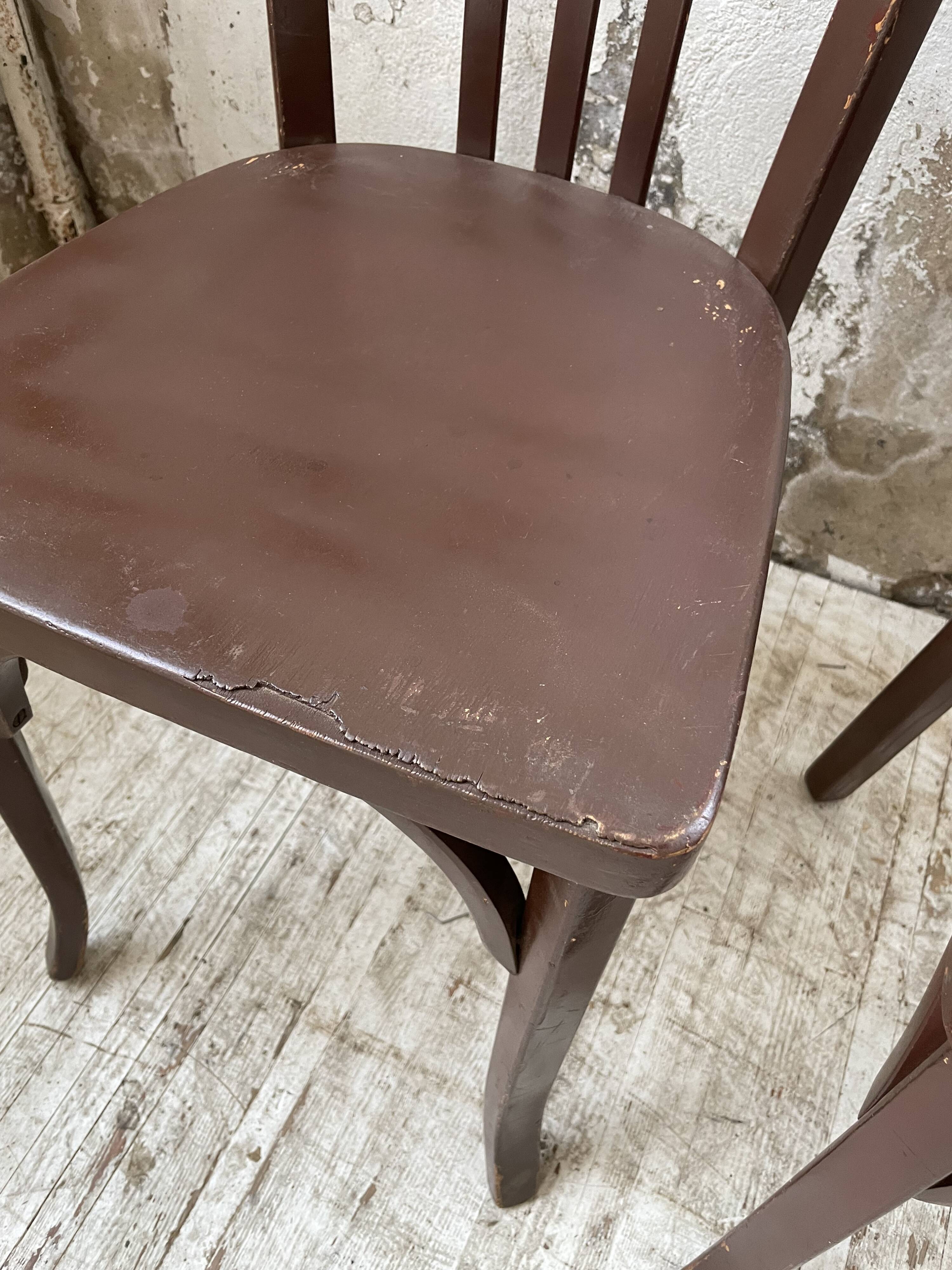 Set of 4 Baumann bistro chairs