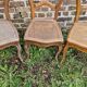 Lot de 3 chaises canné