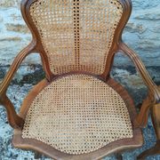 Caned armchairs in Louis XV style