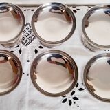Ice cream or sorbet cups, set of 6, in 18/10 stainless steel (ref14)