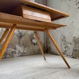 Vintage oak compass desk