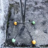Coat rack in chromed metal and colored balls 1950-1970