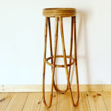Vintage rattan plant holder