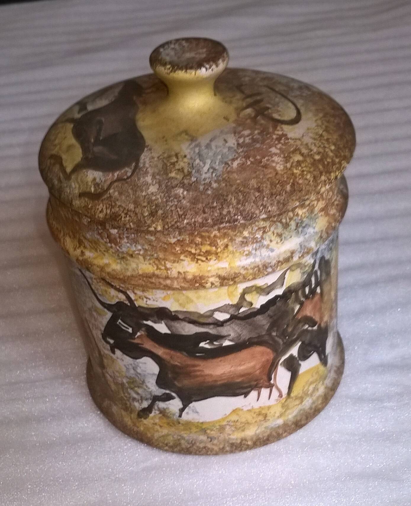 Pot vintage décor pariétal (DLG André Quiron ou Bruno) Vallauris.