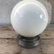 White opaline glass ball ceiling light