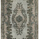 Handmade Hi-Low Pile Turkish 1980s 191 cm x 296 cm Grey Rug