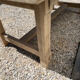 Stripped farmhouse table extensions to 255 cm