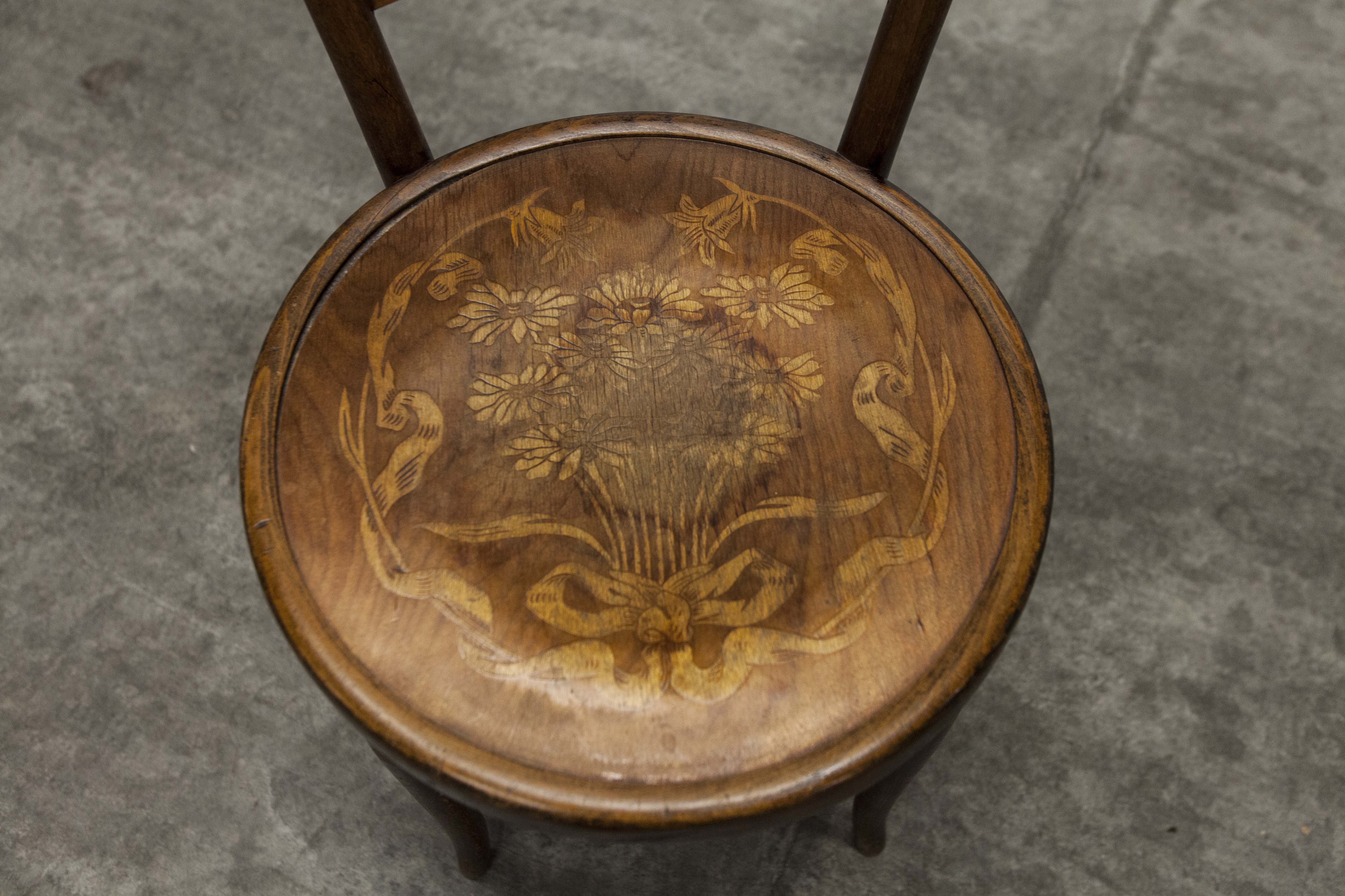 Baumann 1900 Swiss chair signed