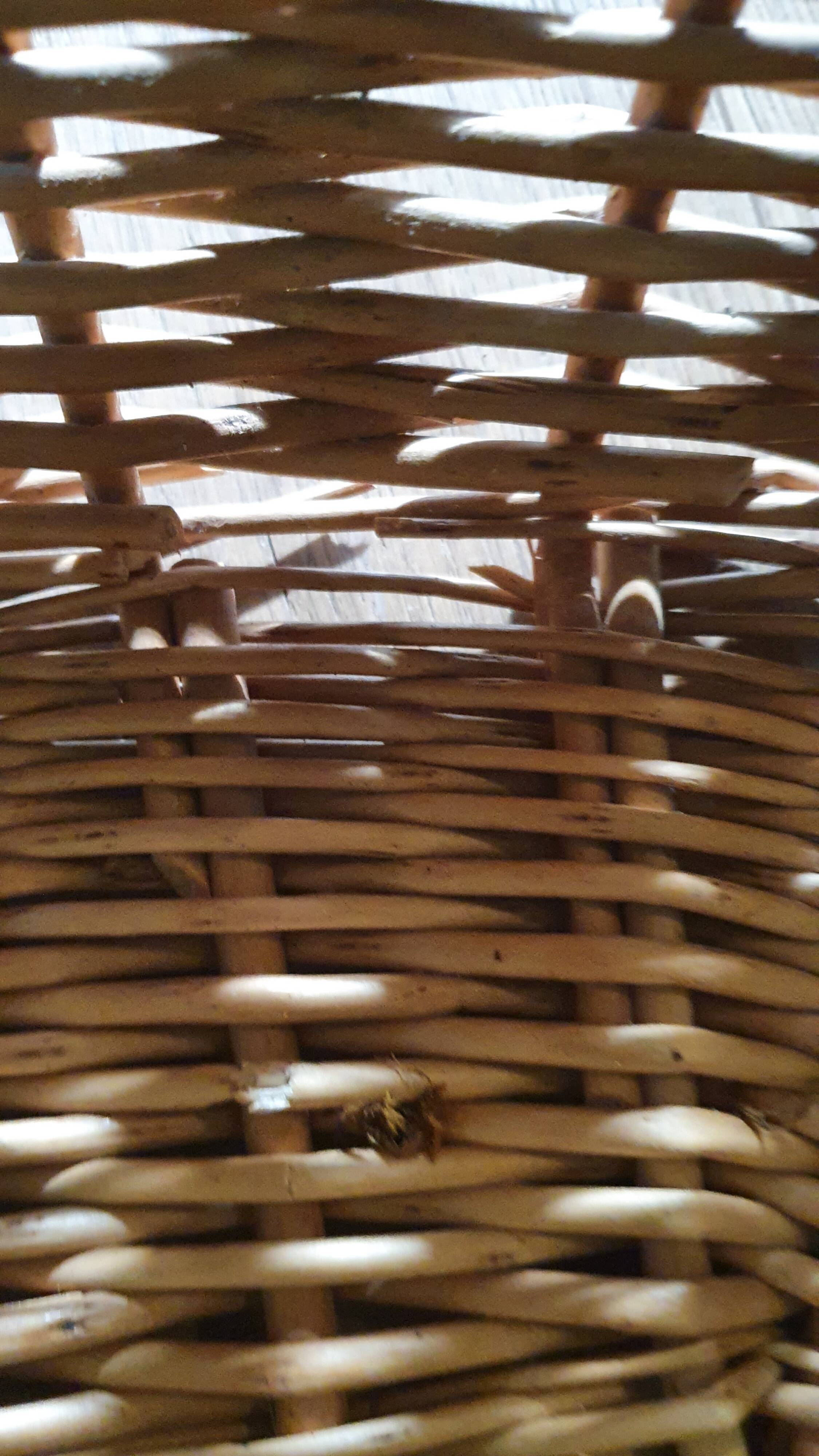 Vintage wicker log basket