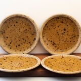 Set of 4 pyrite stoneware plates