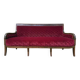 Canapé banquette époque Restaurarion velours rouge