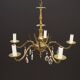 Brass chandelier, Danish design, 1960s, production: Denmark