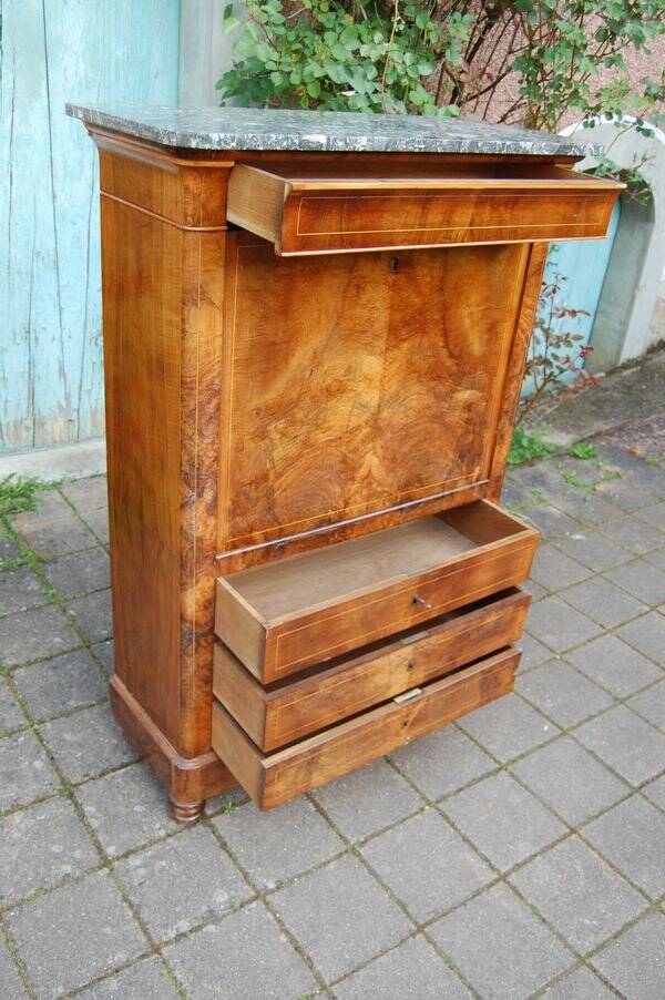 Louis Philippe period walnut secretary from the 19th century