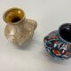 Ensemble de 2 vases multicolores en poterie Fat Lava Op Art par Bay Ceramics Allemagne, années 1960