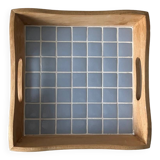 Artisanal blue tiled tray